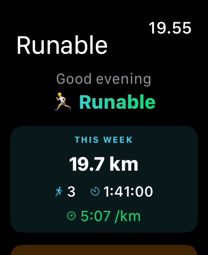 Apple Watch home screen