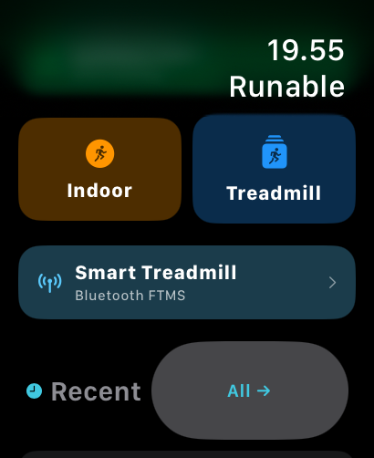 Apple Watch run options